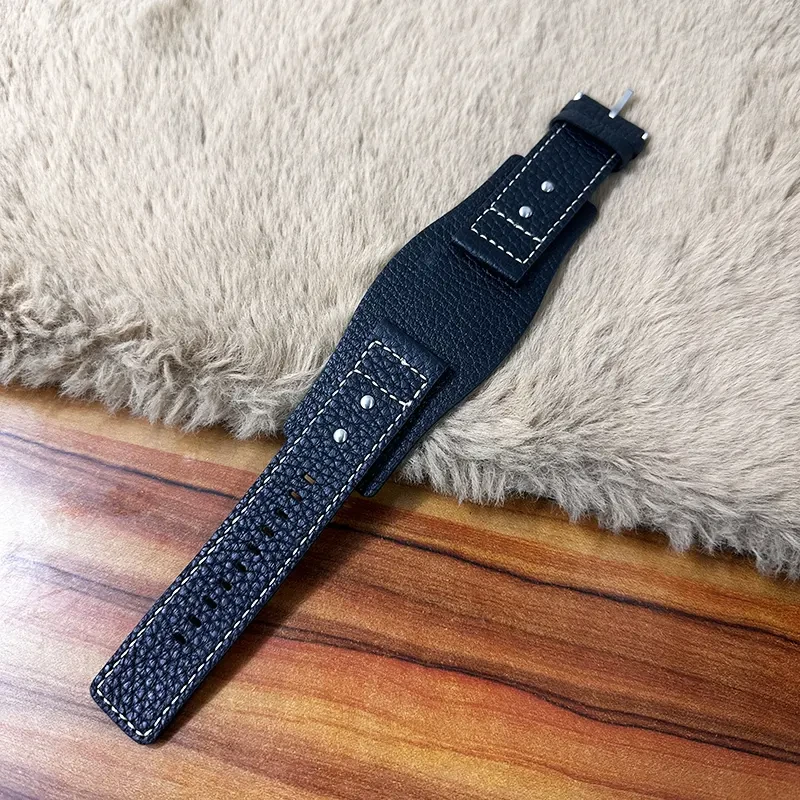 Fossil Big Band Black Leather Watch Strap -Craftsmanship Timepieces